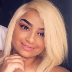 Platinum blonde human hair short wig